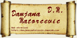 Damjana Matorčević vizit kartica